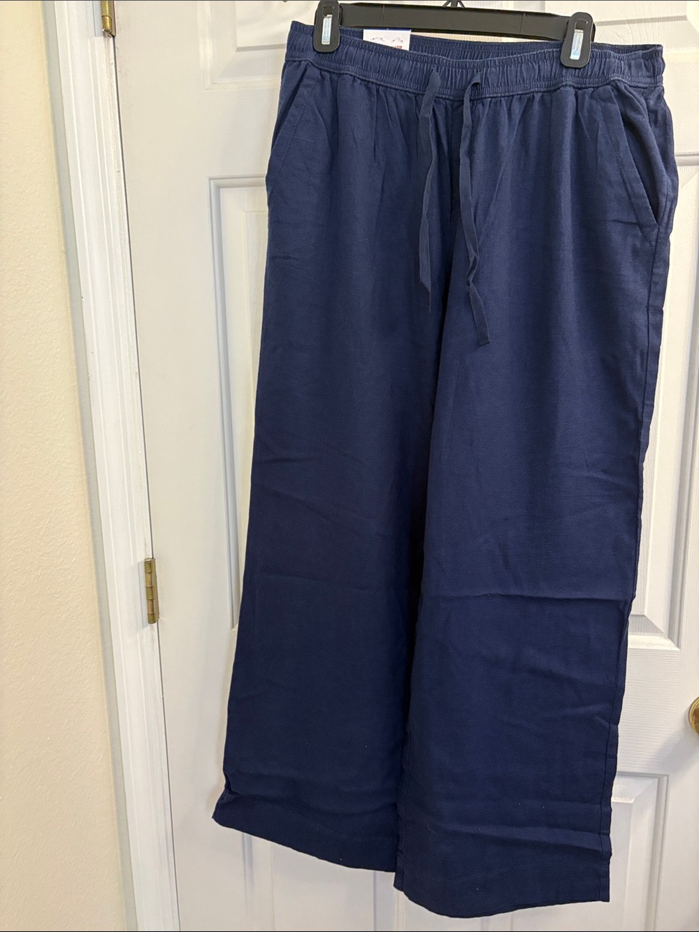 Briggs New York Navy Wide-Leg Pull-On Pants